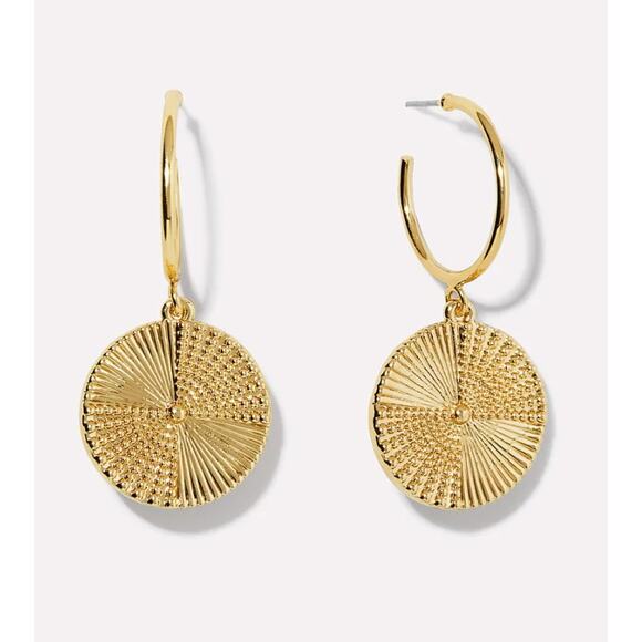 ana luisa Jewelry - Ana Luisa Gold Coin Hoops - Michelle Earrings